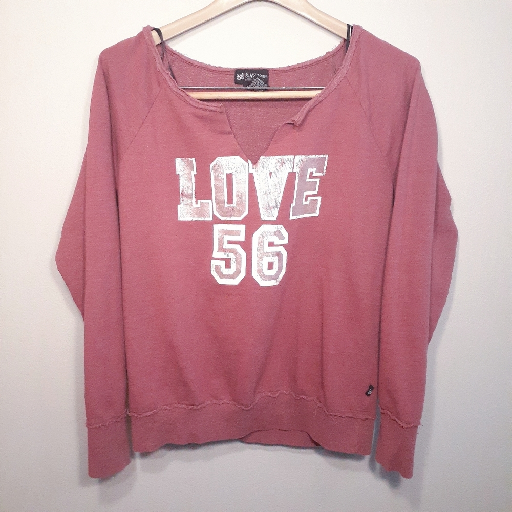 Self esteem burgandy 'LOVE' sweatshirt